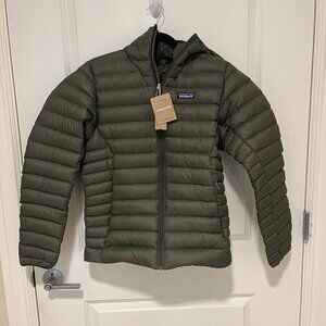 NWT Patagonia Men's Down Sweater Hoody Olive Green Puffer Jacket